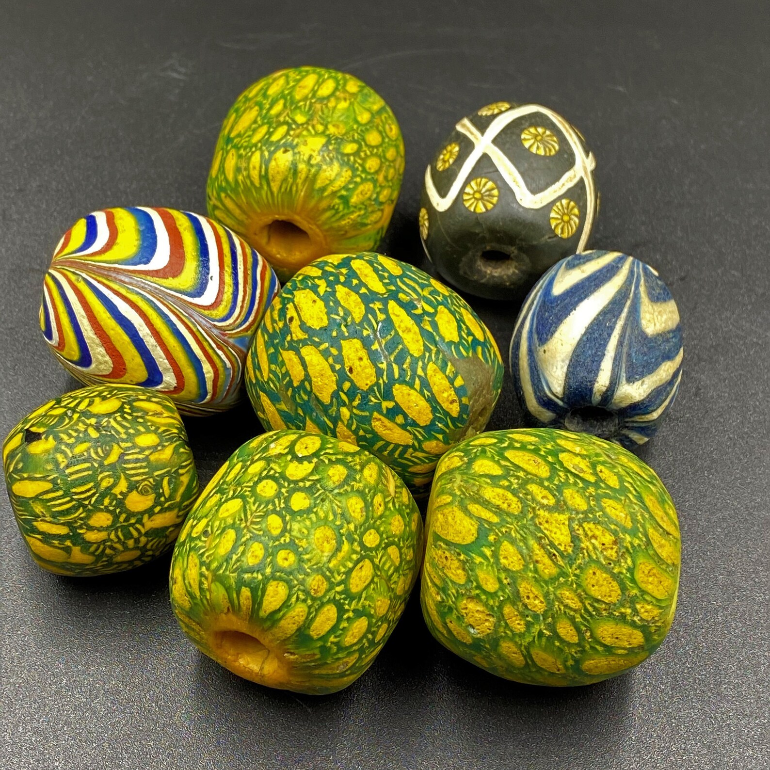 Antique Java Glass Beads Etsy