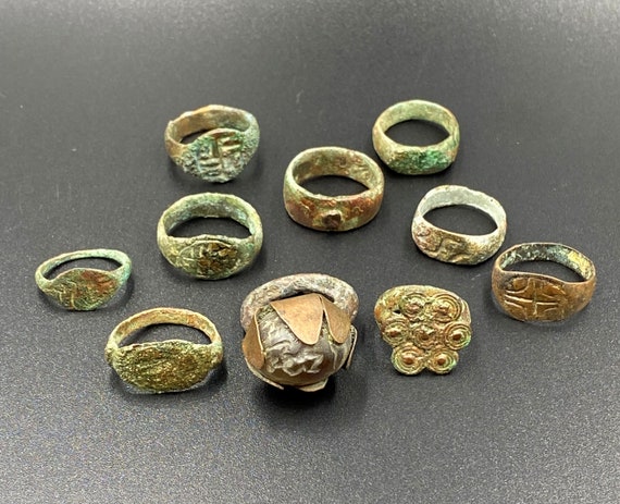 Ancient Roman Greek Sasanian Jewelry Bronze Rings Antiquity - Etsy