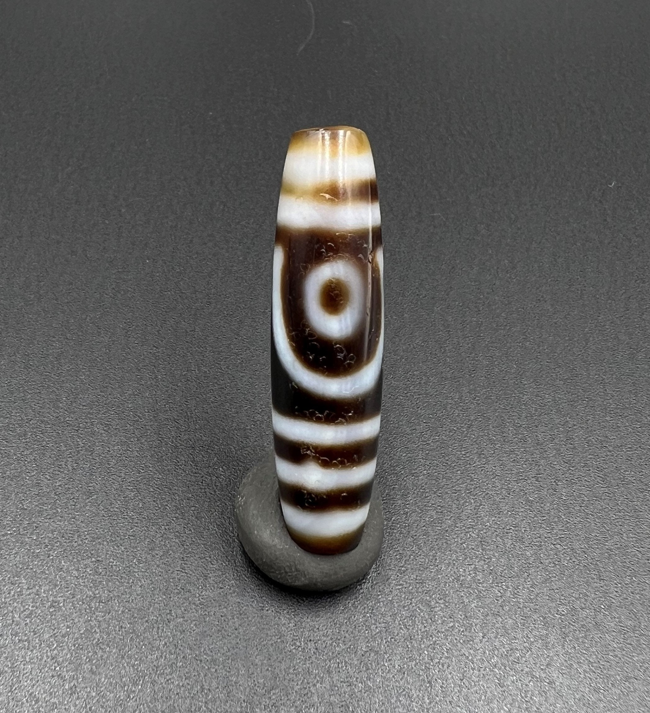 Himalayan Tibetan Nepalese Nepali 2 Eye Zee Dzi Agate Stone Bead