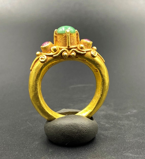 Ancient Gold Jewelry Ring South East Asia With Av… - image 4