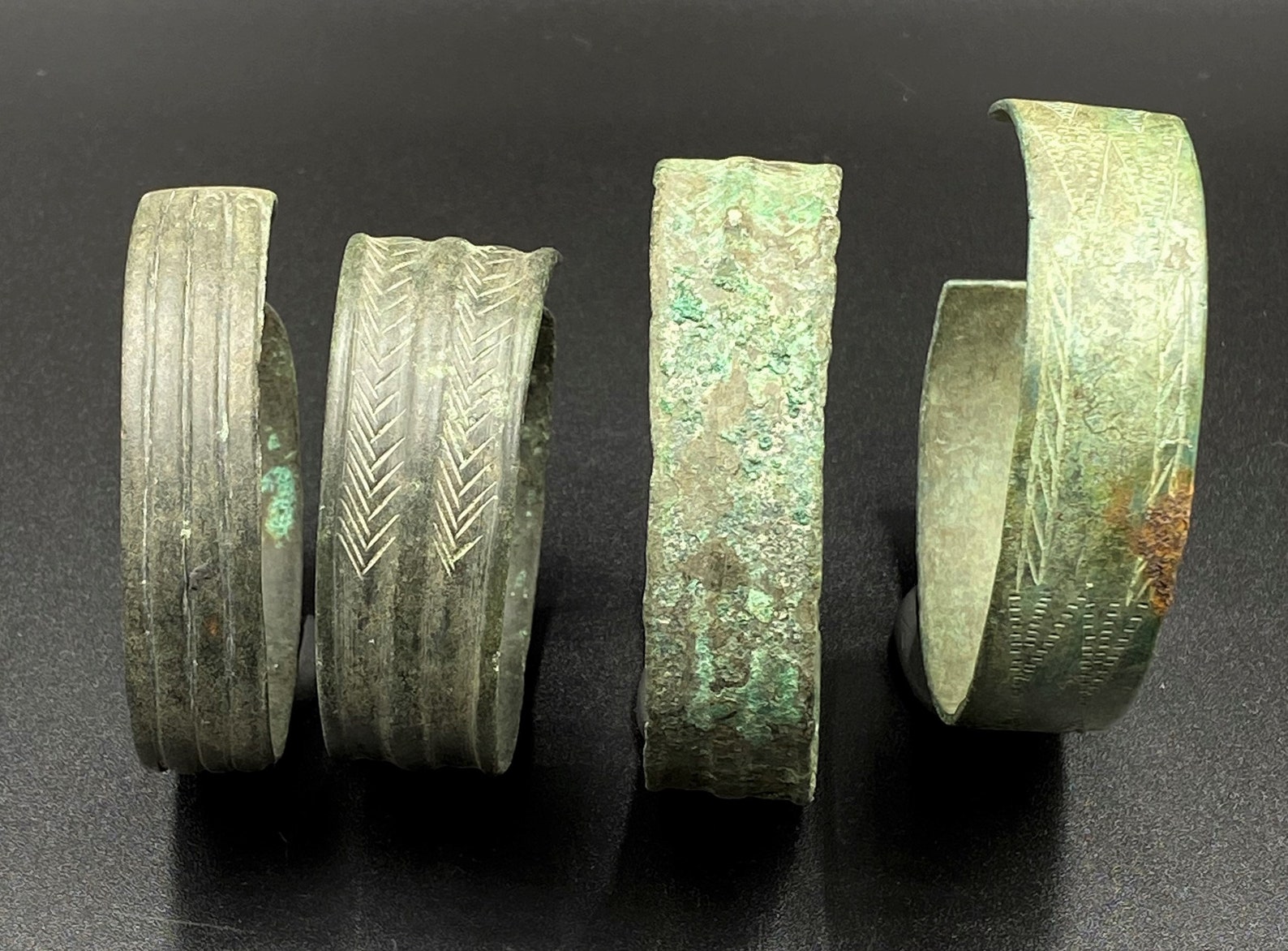 Lot of 4 Vintage Old Bronze Jewelry Bangles Bracelets Ancient Etsy UK