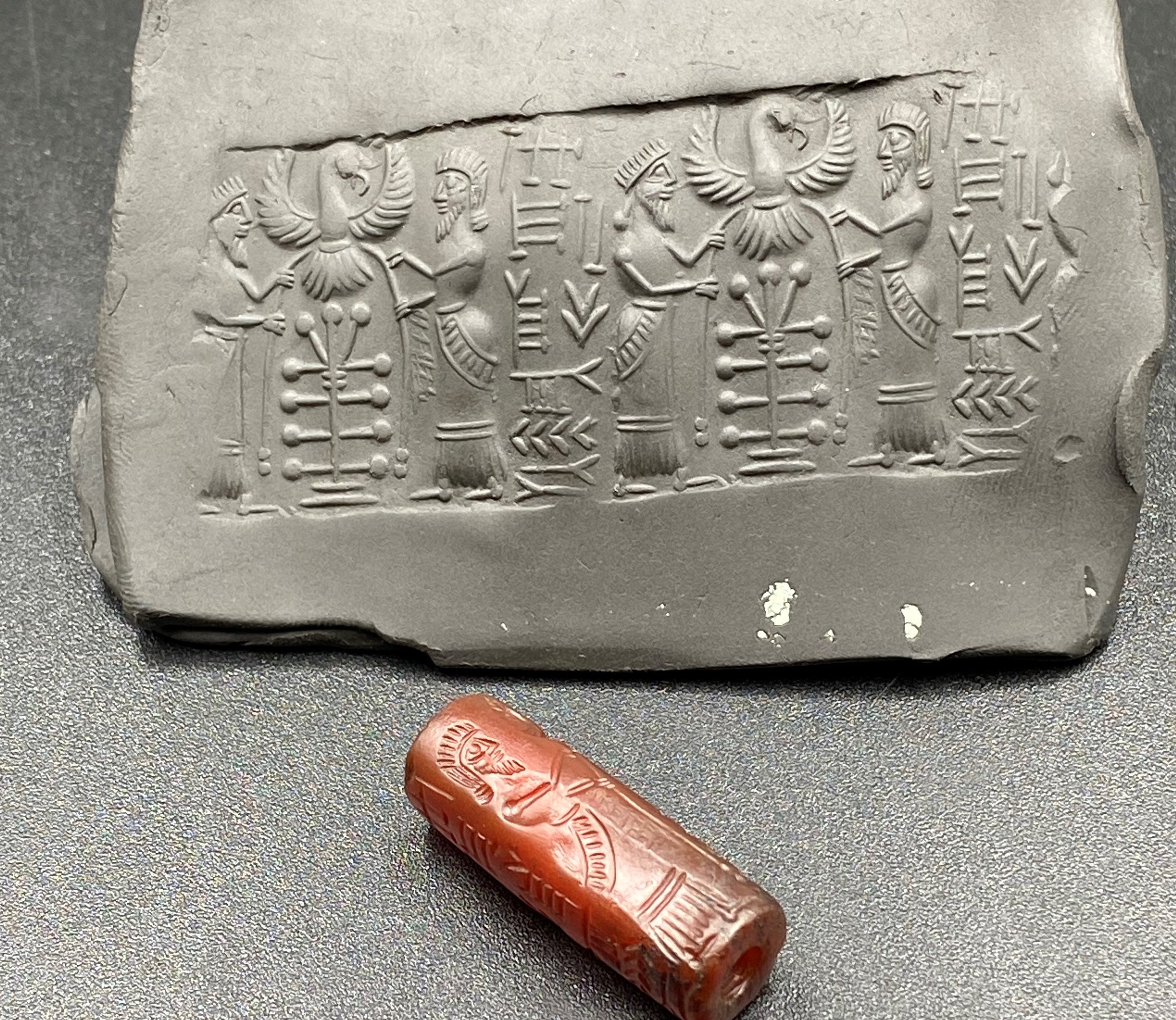 古代ギリシャ メノウ 瑪瑙 紀元前5-3世紀 人物像 印章 ドーム型