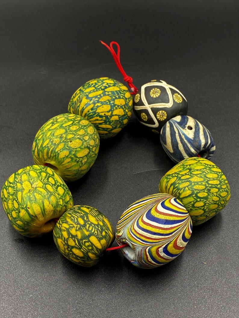 Antique Java Glass Beads Etsy