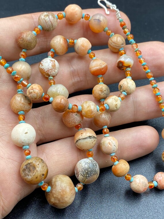 old agate carnelian   beads from central Asia Afg… - image 7