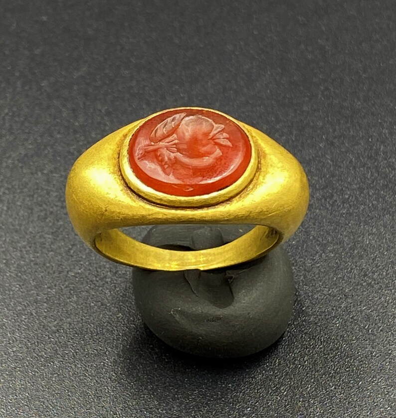 Pendentif Ancien En Or 18 Carats Et Agate - Culture Pyu D'Asie Centrale, Afghanistan - Neuf Avec étiquettes