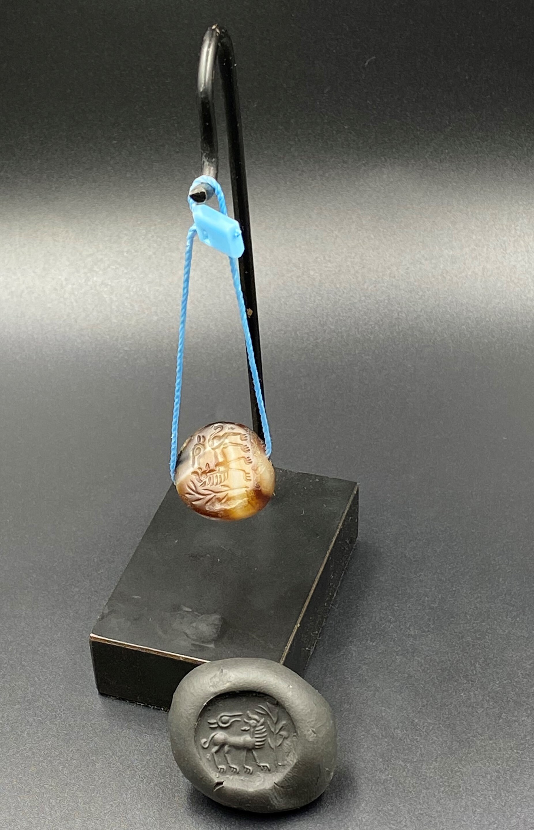 ★お求めやすく価格改定★ 古いビーズ 古代ササン朝の工芸品 瑪瑙の凹版 スタンプ シール アンティーク雑貨