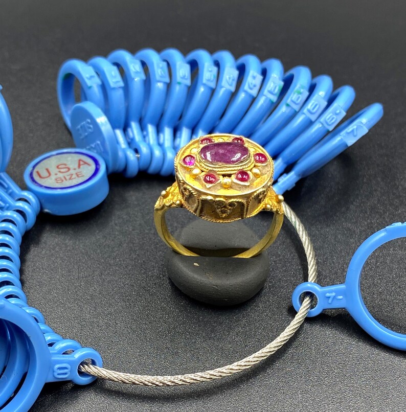 Ancient Gold Ring Ruby Light Gems Jewelry Thai Ayutthaya Etsy