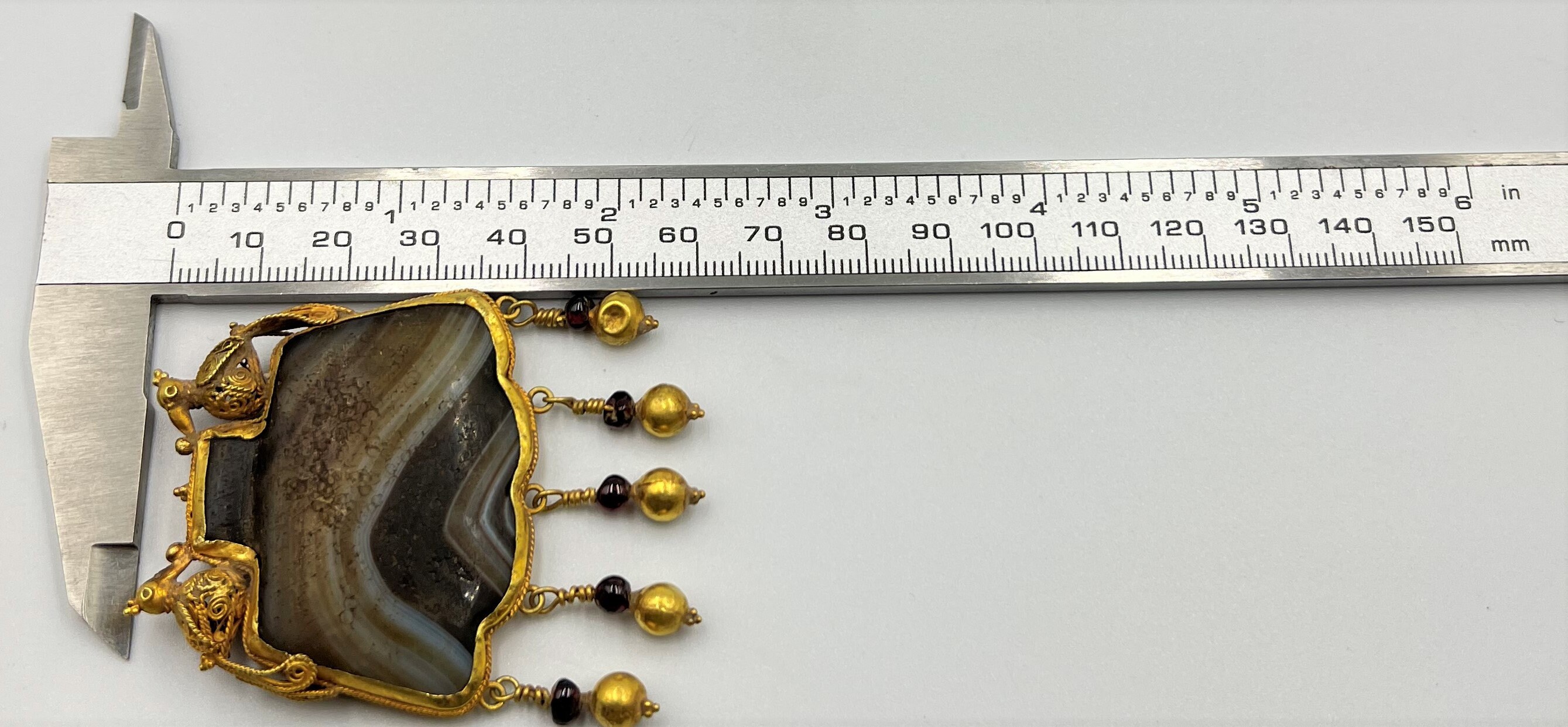 Old Ancient Seljuk Mamluk Dynasty Antiquities Gold Agate