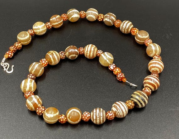 Himalayan Tibetan Tian Zhu Antique Decorated Etch… - image 7