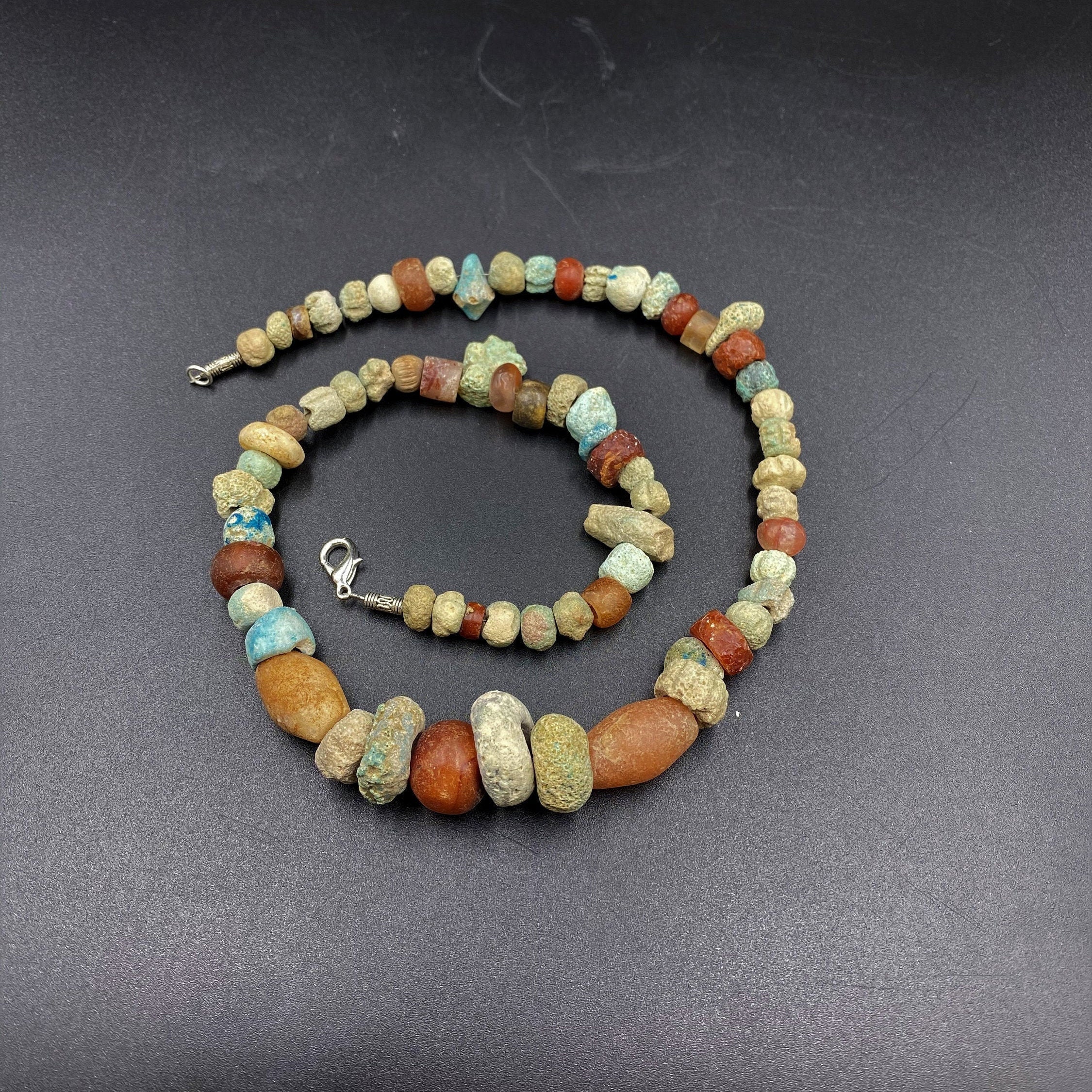 Old Antique Ancient Egyptian Faience Glass and Carnelian Bead - Etsy