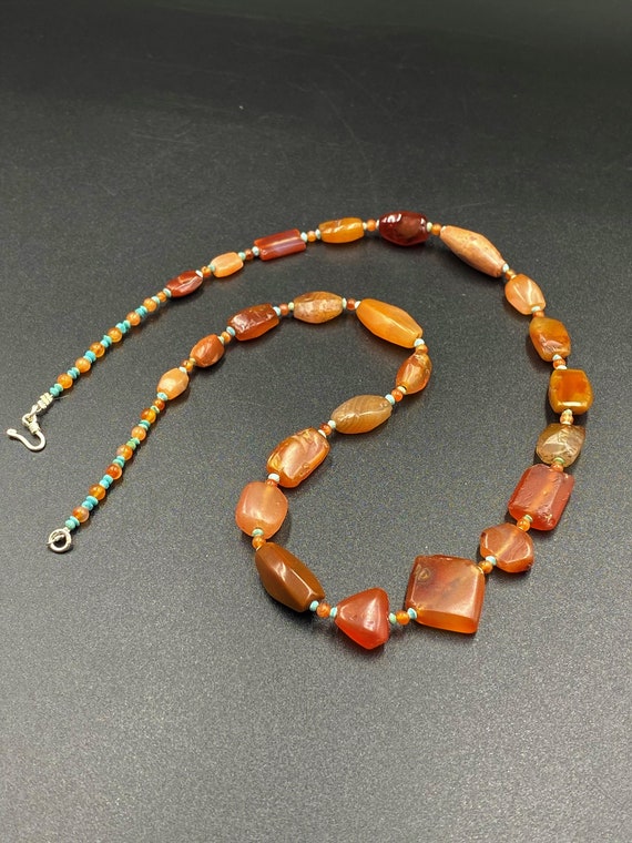 Ancient Himalayan Indo Tibetan beads necklace old… - image 1