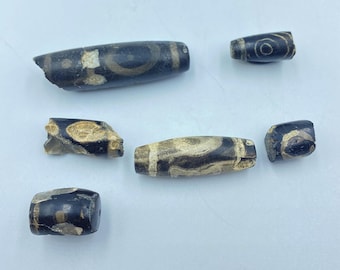 古代チベット水晶ビーズ：宝石インレイ、ヒマラヤ水晶（16 mm x 12 mm 