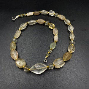 Antique Old Vintage Himalayan Crystals Quartz Gems Jewelry Beads Necklace