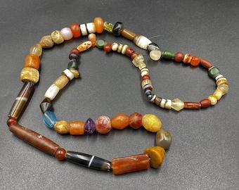 Lot of Himalayan Tibetan Old Ancient Antique Agate beads Rare collection