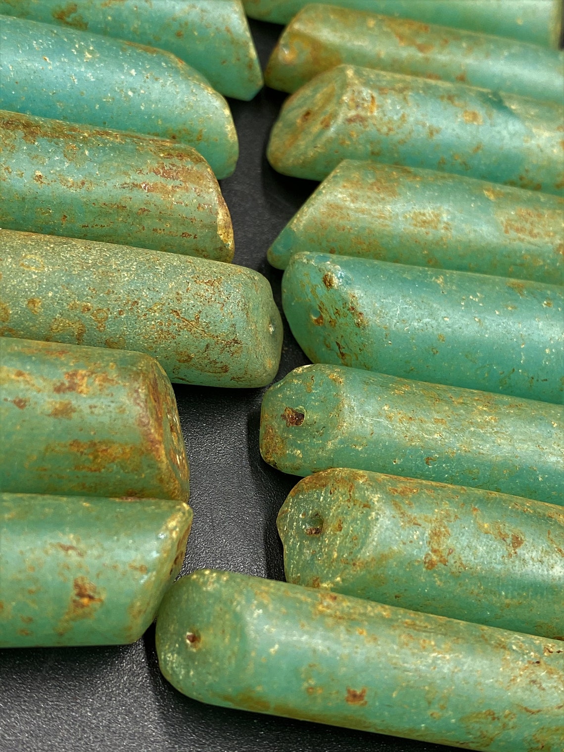 Antique Old Glass Beads From South East Asia Very Unique Etsy