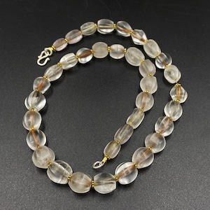 Old Ancient Gems Jewelry Antique Crystals Quartz Beads Necklace