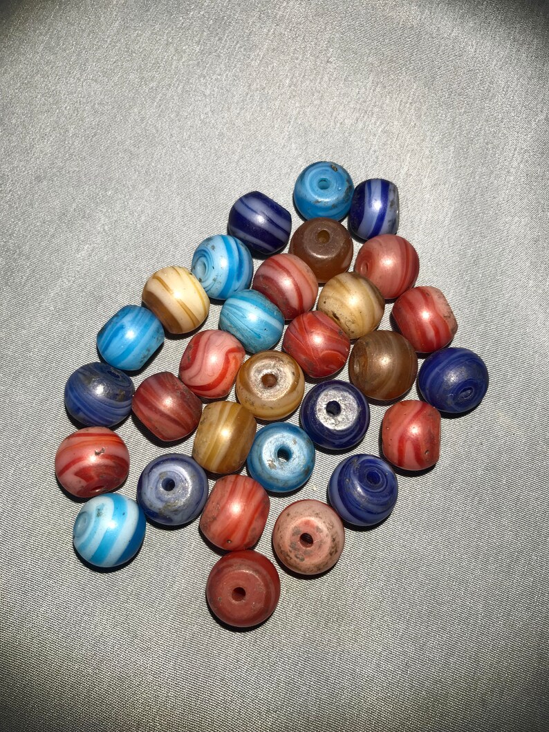 Antique Glass Trade Beads Etsy