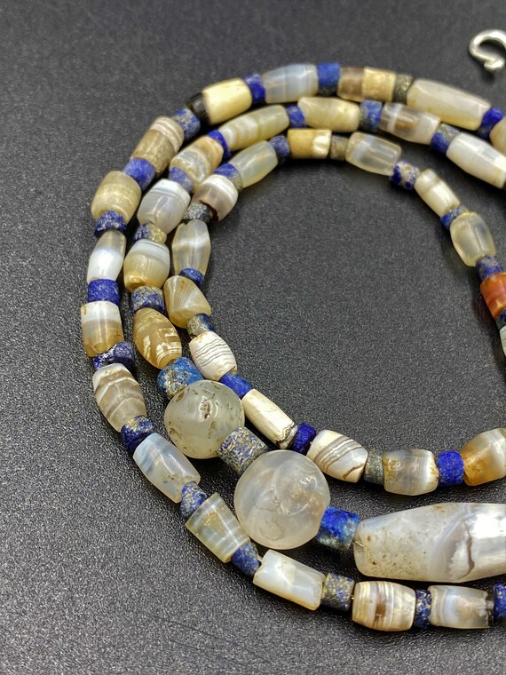 Antique Old Gold Jewelry Beads Necklace Ancient Historic Sasanian Empire Era