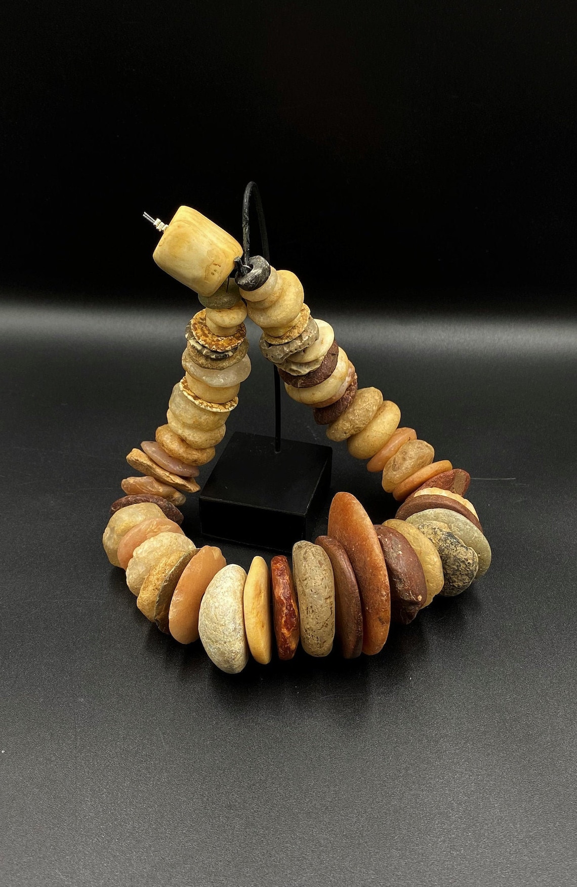 Ancient Stone Age Jewelry Beads Made Of Carnelian Rock Etsy