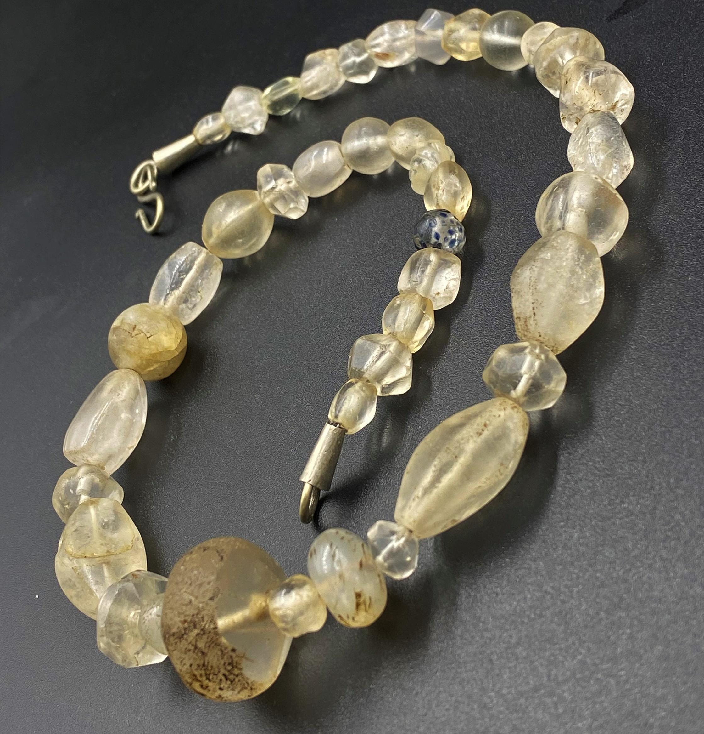 古代の水晶 クォーツ ビーズ ネックレス 中央アジア 紀元前 500