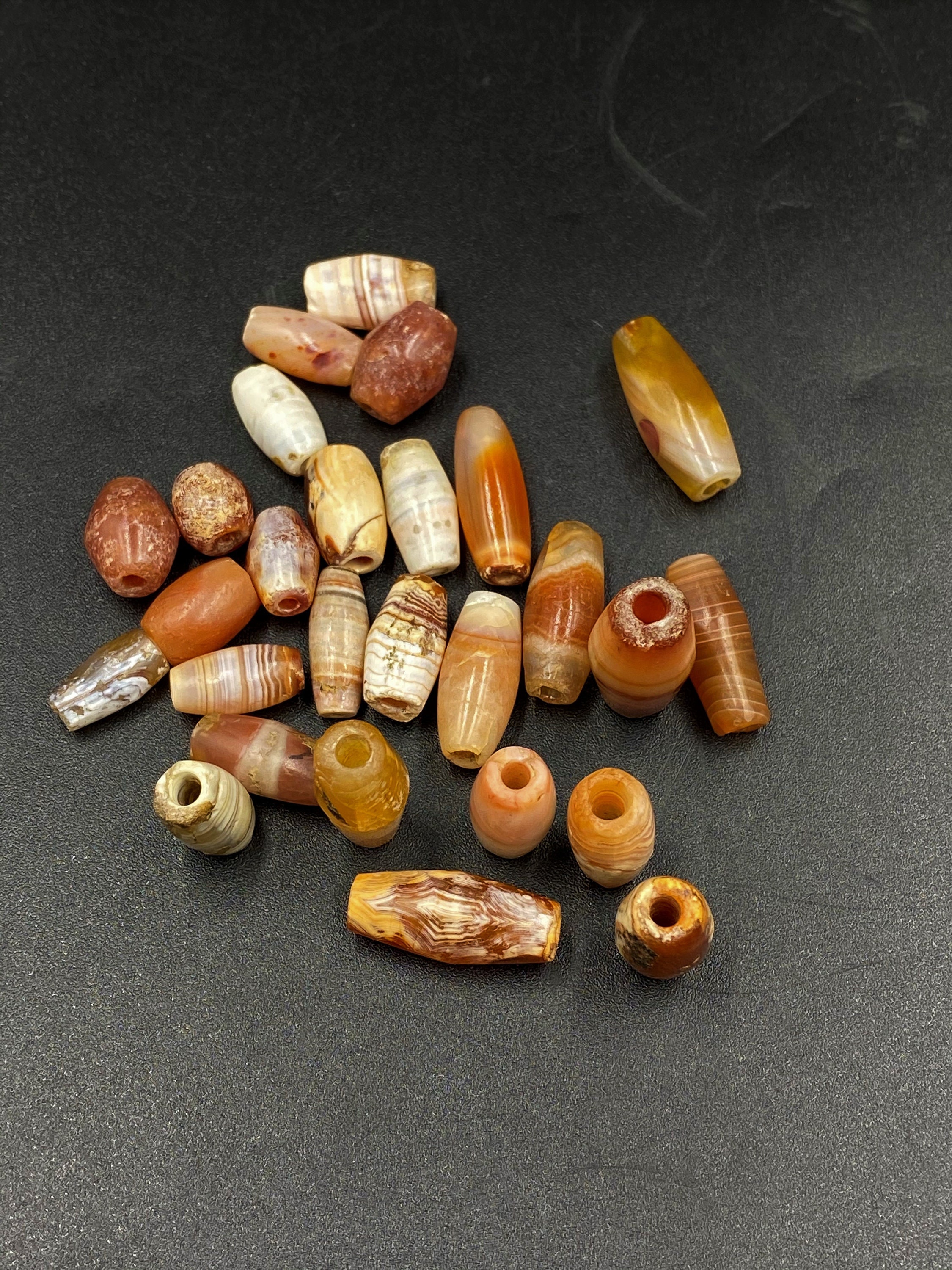Old Ancient Antique Indus Valley Carnelian Banded Agate Beads Etsy UK