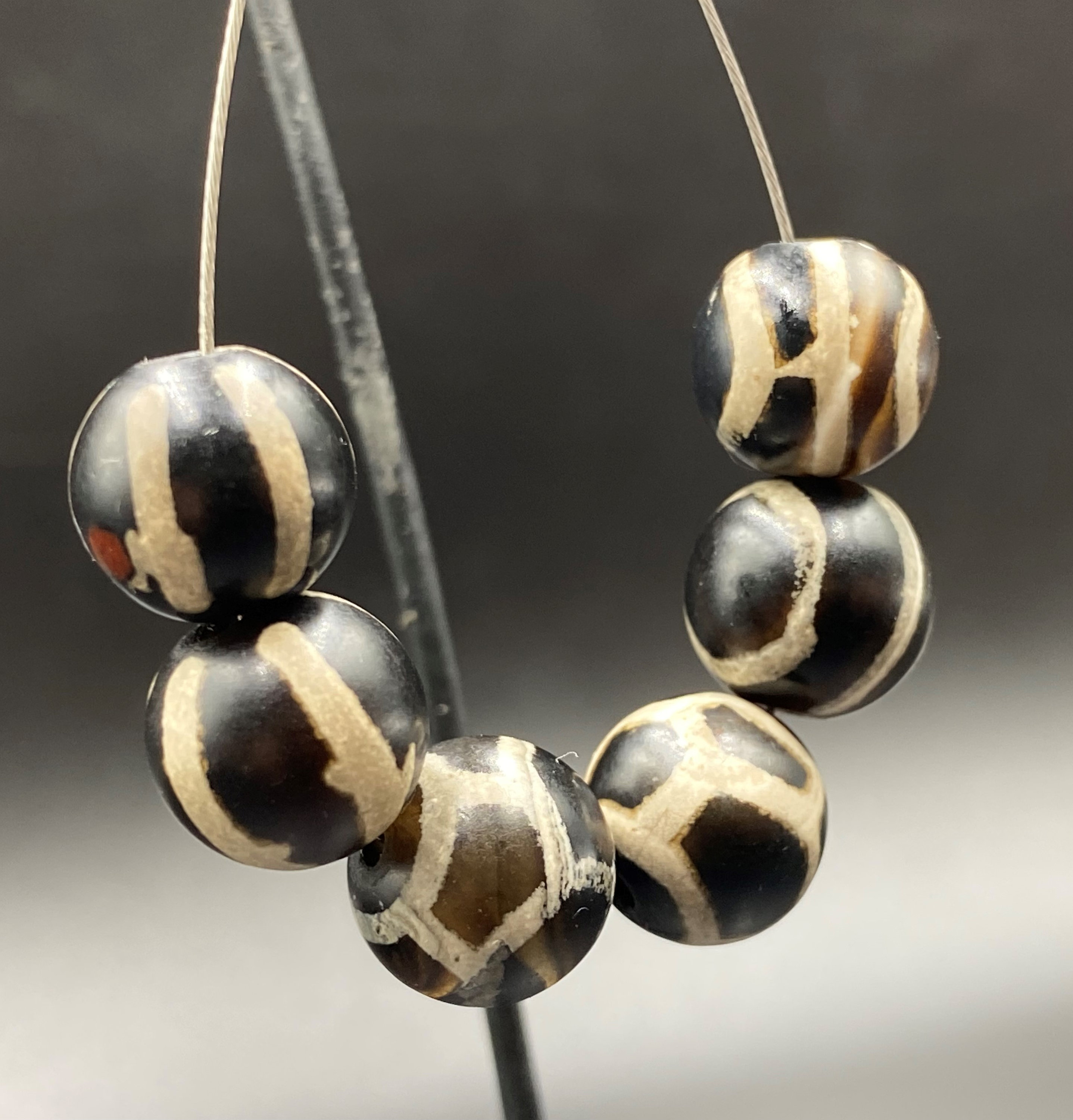 Ancient Burmese South East Asian Pyu Old Phum Dzi Agate Jewelry