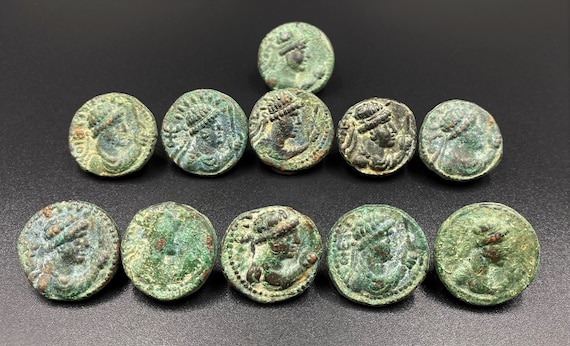 Kushan India Indo Greek Bronze Medal Currency Old Ancient Coins