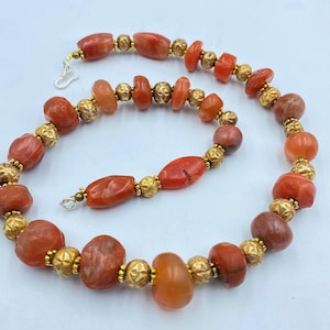 Tian Zhu Ancient Indo Tibetan Jewelry Carnelian Pema Raka Amulet Prayer Old Bead
