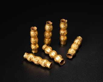 Antike Chinesische Tang Dynastie 17k Solid Gold Schmuck Verzierungen 16 Gramm Alte Perlen