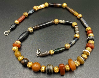 Dzi Old Agate Beads Himalayan Tibet Bhutan Nepalese India Afghan Jewelry Amulets