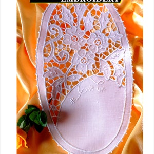 CUTWORK EMBROIDERY KIT | Richelieu Embroidery | Stamped linen to embroider | Richelieu kit | Pre stamped linen for embroider  | Tablecloth