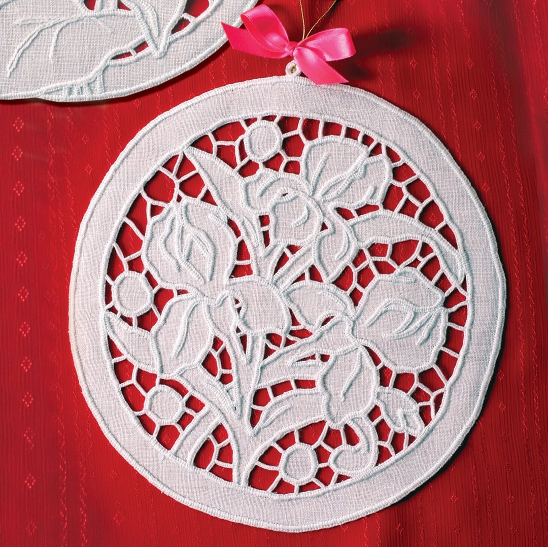 Pendant Richelieu Embroidery DESIGN pre Printed Pure Etsy