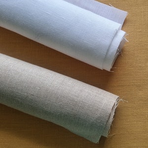 Pure linen fabric for embroidery.