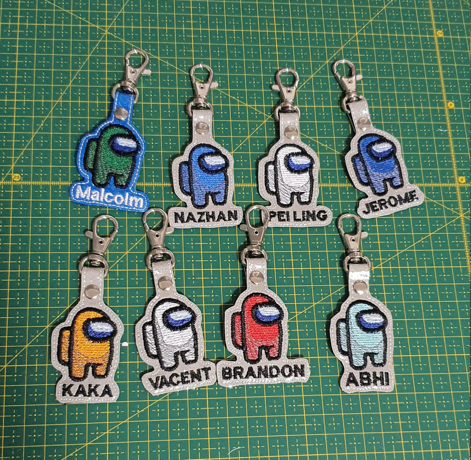 Among Us keychain key fob key ring Customized Gifts Made | Etsy