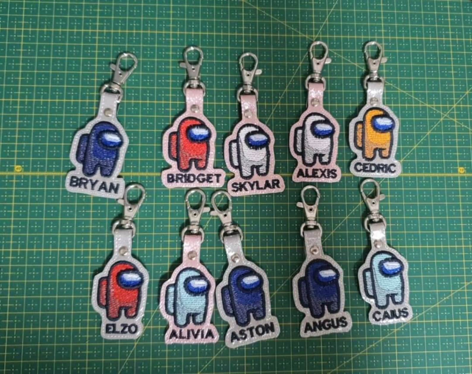 Among Us keychain key fob key ring Customized Gifts Made | Etsy