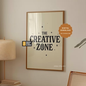 Creative wall poster art, creativity poster, retro wall art vintage style decor, for artists, creatives poster printable digital download