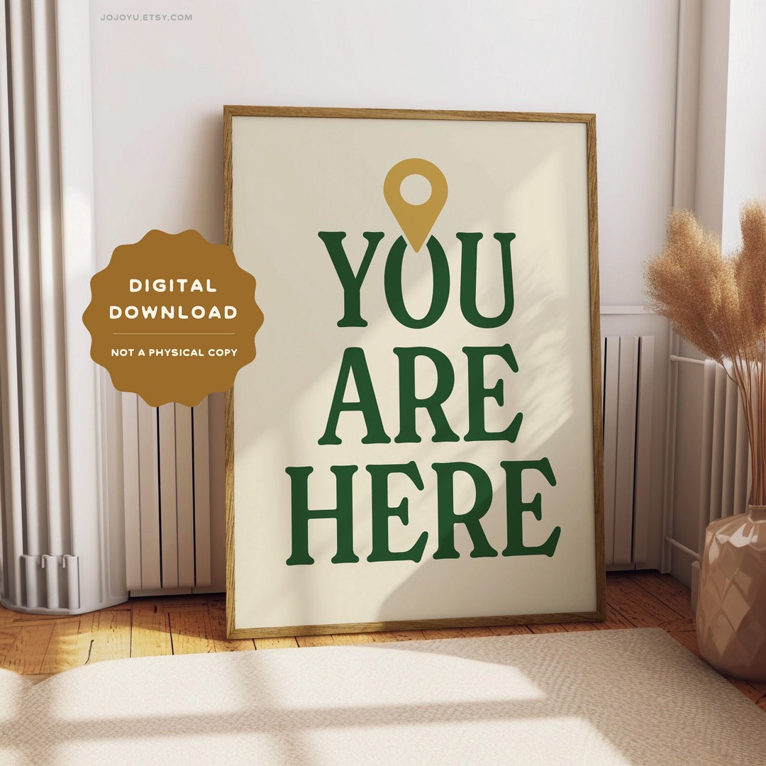 You Are Here Wall Art Print Digital Download Retro Wall Art Vintage you-are-here-wall-art-print-digital-download-retro-wall-art-vintage