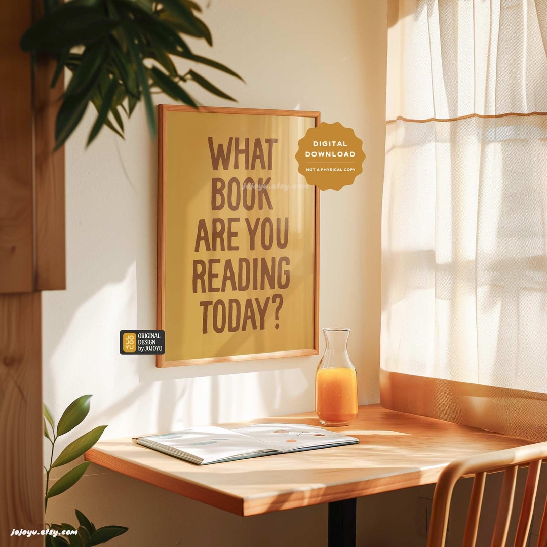 Book Lover Reading Wall Art, Home Library Poster, TBR Print, Bookworm ...