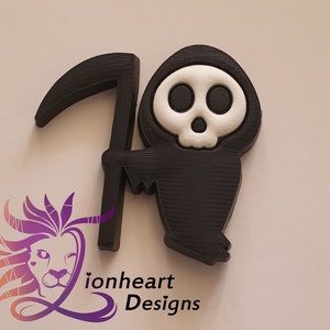 1 x  grim reaper decoration for hearing aid or cochlear implant