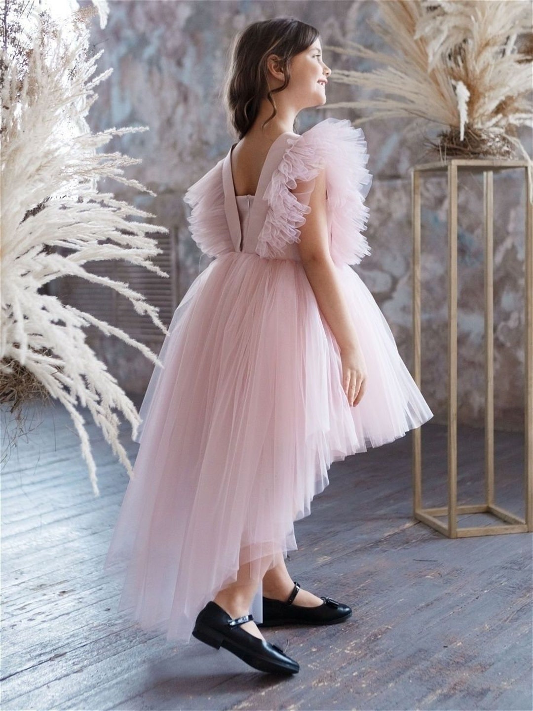 Tutu Girl Dress, Tulle Flower Girl Dress Dress, Floral Girl Dresses