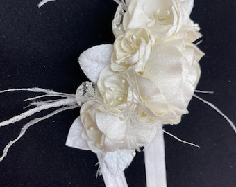 Hair ornament black flower hair Wedding hair decoration Flower decoration