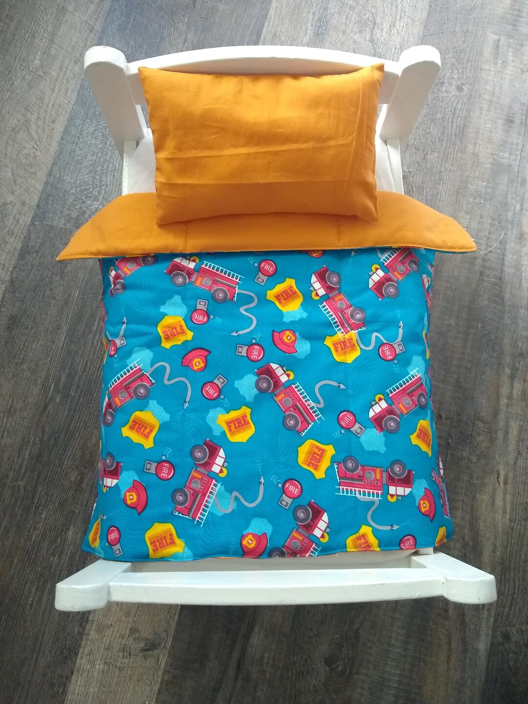 18 Boy or Girl Doll Bedding Made to Fit Beds up to 12 Wide by 19 Long