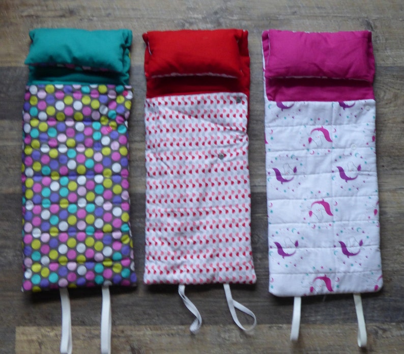 18 Inch Doll Sleeping Bag With Attached Pillow Etsy