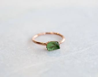 Raw Peridot | Peridot Ring | Rough Gemstone Ring | August Birthstone Ring | Dainty Ring | Raw Stacking Rings | Gemstone Ring