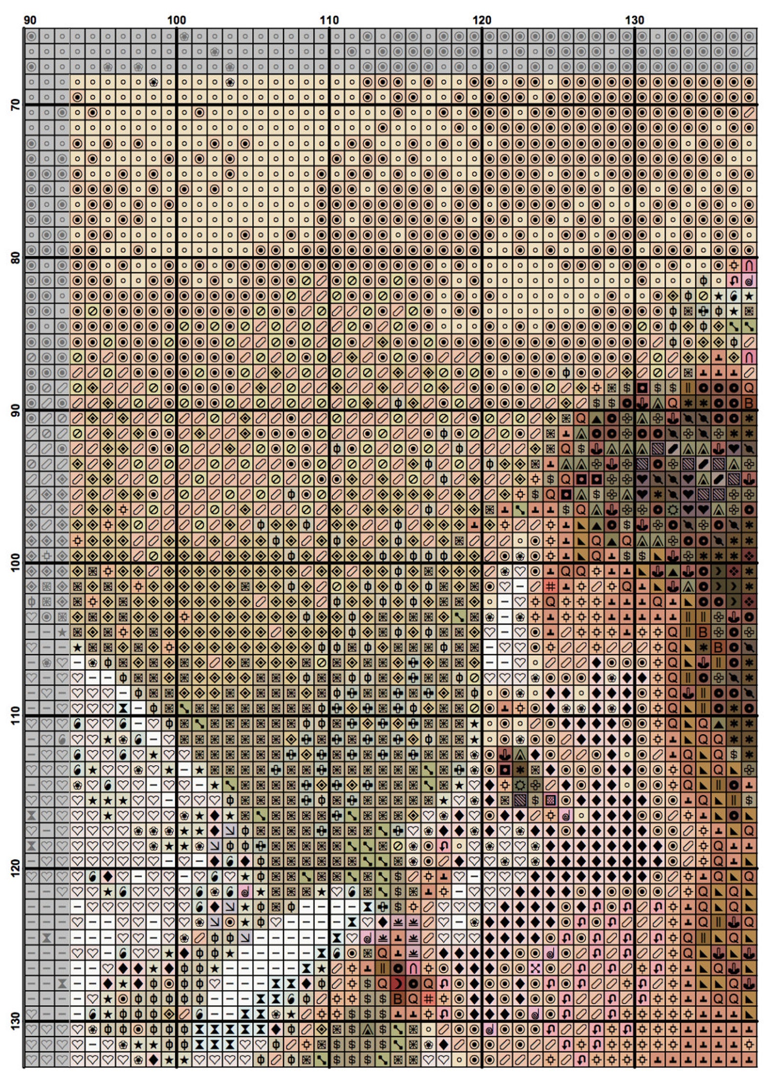 Angel Counted Cross Stitch Pattern Large Cross Stitch Chart Etsy