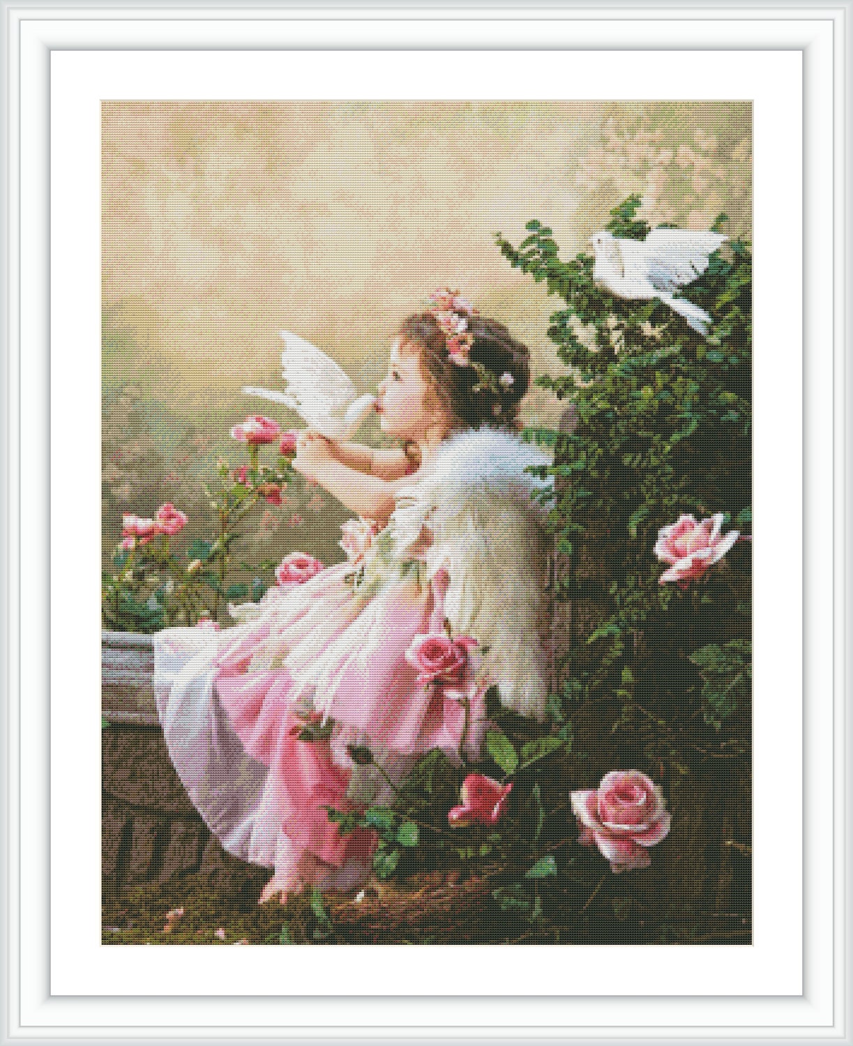Angel Counted Cross Stitch Pattern Large Cross Stitch Chart | Etsy