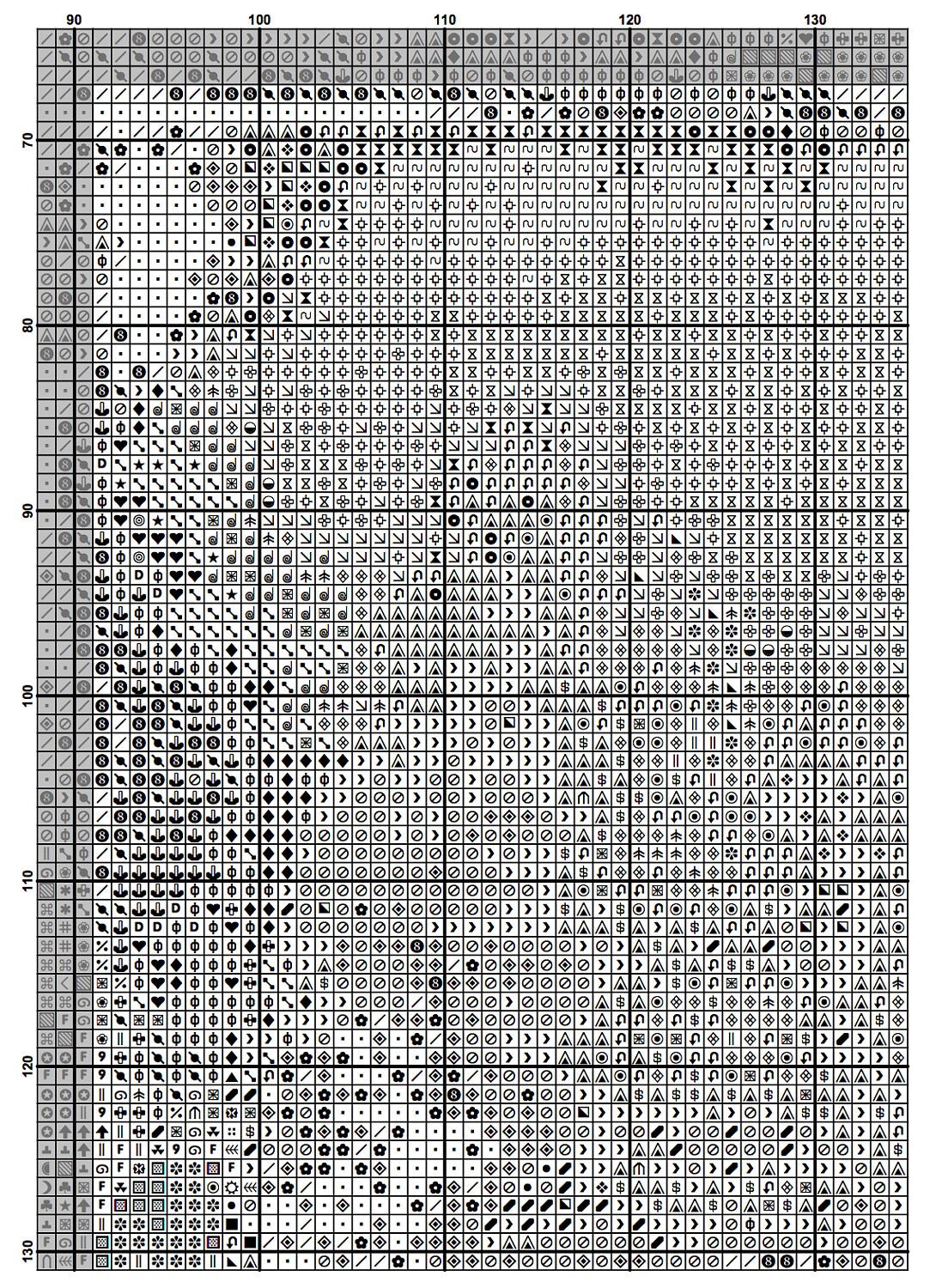 Counted Cross Stitch Pattern Large Cross Stitch Chart | Etsy