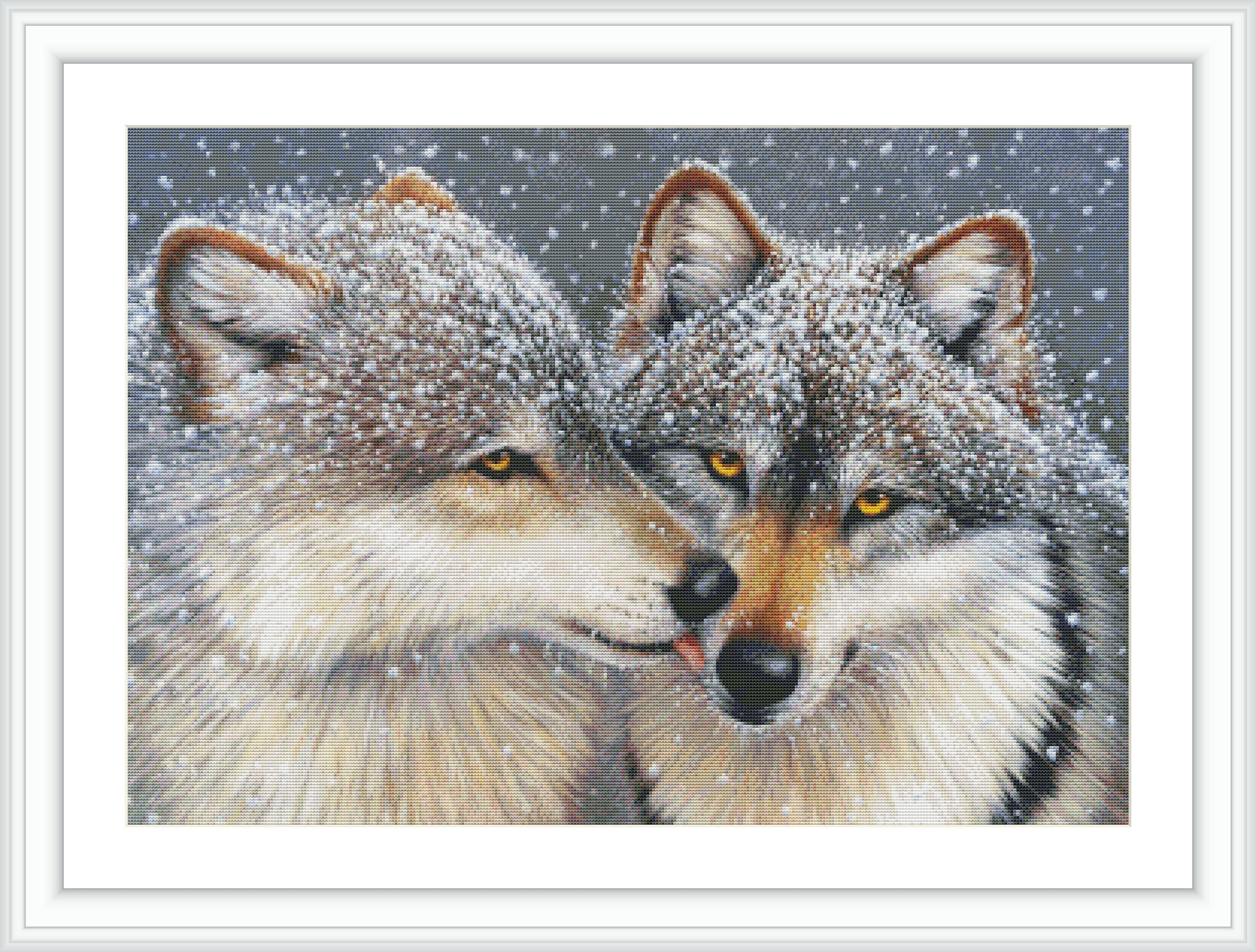 Wolf Cross Stitch Pattern Large Cross Stitch Chart Cross | Etsy UK