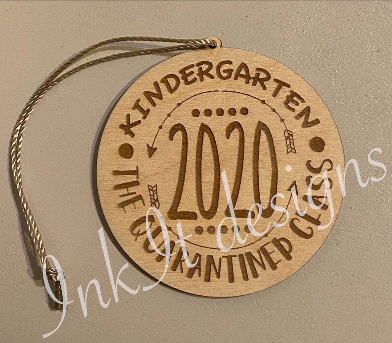 Kindergarten class of 2020 quarantine ornament image 0