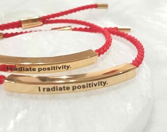 Affirmation Bracelet: Positive Energy, Meditation Jewelry